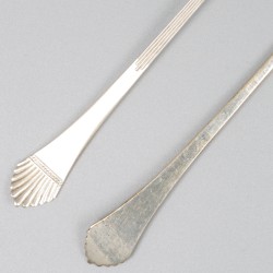 6-delige set ijslepels zilver.