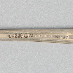 6-delige set dessertlepels zilver.