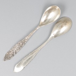 12-delige set theelepels zilver.