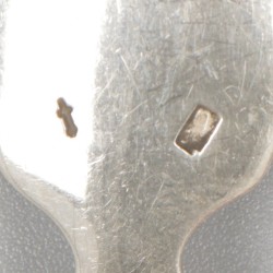 6-delige set koffielepels & suikerschep zilver.
