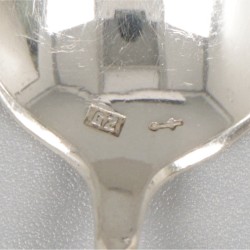 6-delige set koffielepels & suikerschep zilver.