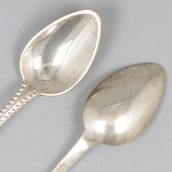 8-delige set mokkalepels zilver.