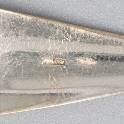 8-delige set mokkalepels zilver.