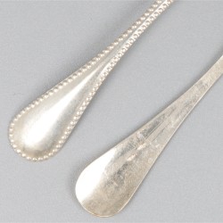 8-delige set mokkalepels zilver.