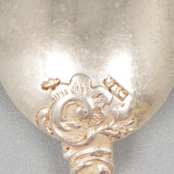 6-delige set koffielepels zilver.