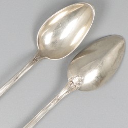8-delige set koffielepels zilver.