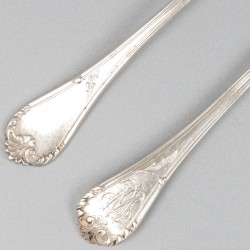 8-delige set koffielepels zilver.