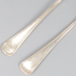 10-delige set thee- / koffielepels zilver.