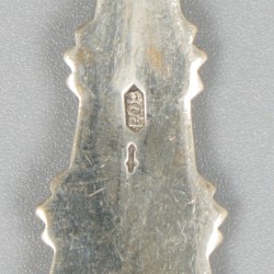 12-delige set koffielepels en suikerschep zilver.