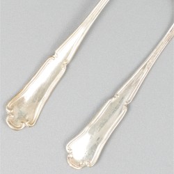 6-delige set koffielepels zilver.