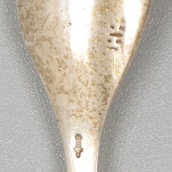 14-delige set mokkalepels, roomlepel en suikerschep zilver.
