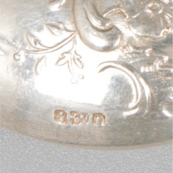 12-delige set theelepels zilver.