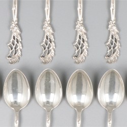 12-delige set theelepels zilver.