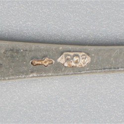 12-delige set koffielepels zilver.