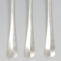 3-delige set vleeswarenvorken zilver.