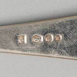 6-delige set vorken zilver.
