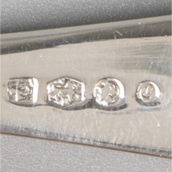 6-delige set lepels zilver.