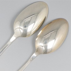 6-delige set lepels zilver.