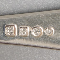 6-delige set lepels zilver.