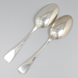 6-delige set lepels zilver.