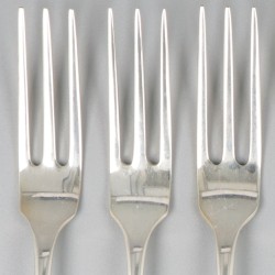 6-delige set vorken zilver.