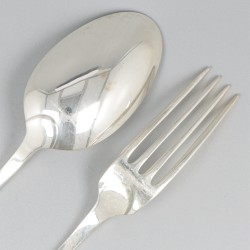 10-delige set dinerlepels & vorken zilver.