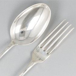 10-delige set dinerlepels & vorken zilver.