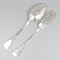 10-delige set dinerlepels & vorken zilver.