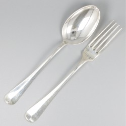 10-delige set dinerlepels & vorken zilver.