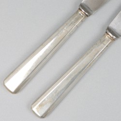 6-delige set fruitmesjes zilver.