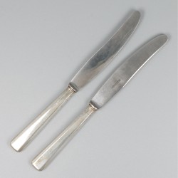 6-delige set fruitmesjes zilver.