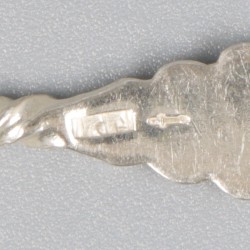 12-delige set koffielepels zilver.