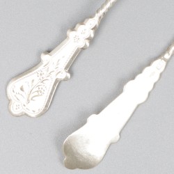 12-delige set koffielepels zilver.