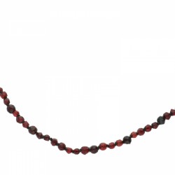 Granaten collier met een geelgouden sluiting - 14 kt.