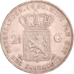 2½ gulden. Willem I. 1840. Zeer Fraai.