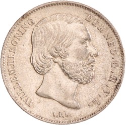 ½ gulden. Willem III. 1863. Zeer Fraai / Prachtig.