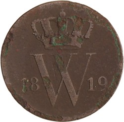 1 cent. Willem I. 1819 U. Fraai.