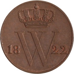 ½ cent. Willem I. 1822 U. UNC -.