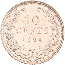 10 cent. Wilhelmina. 1904. UNC details.