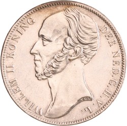 1 gulden. Willem II. 1848. UNC Details.