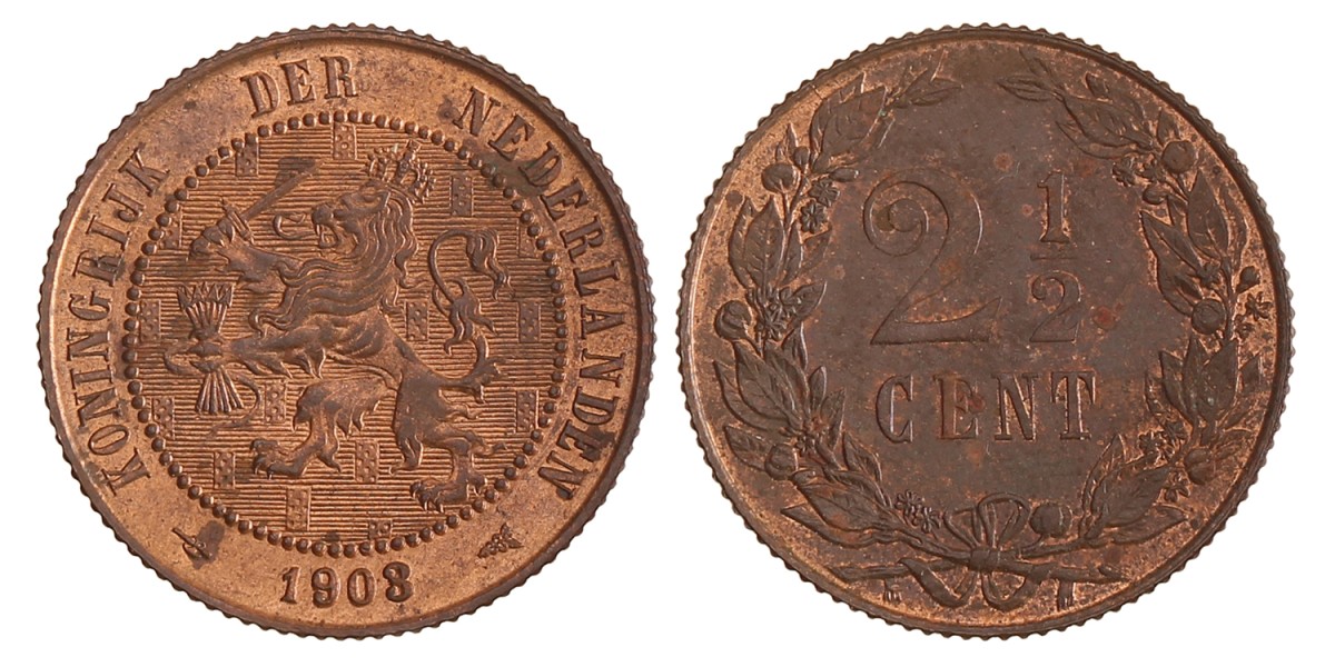2½ cent. Wilhelmina. 1903. UNC.