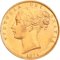 Great Britain. Victoria. Sovereign. 1871 - Die nr. 2.