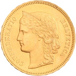 Switzerland. 20 Francs. 1889.
