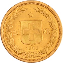 Switzerland. 20 Francs. 1883.
