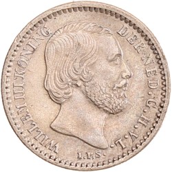 10 cent. Willem III. 1890. Prachtig -.