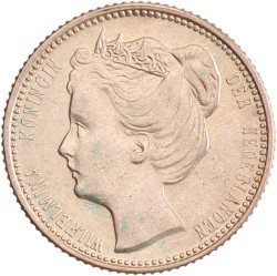 25 cent. Wilhelmina. 1904. Prachtig.