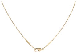 18 kt. Geelgouden Carrera y Carrera 'Las Manos' collier met hanger bezet met ca. 0.06 ct. diamant.