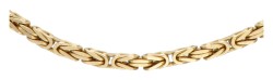 14 kt. Geelgouden koningsschakel-collier.
