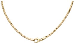 14 kt. Geelgouden koningsschakel-collier.
