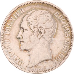 Belgium. Leopold I. 5 Francs. 1858.